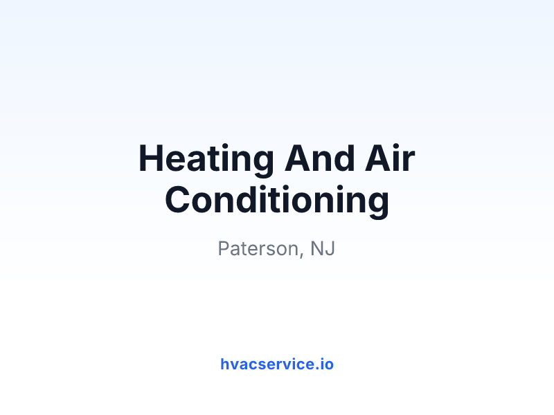Heating And Air Conditioning