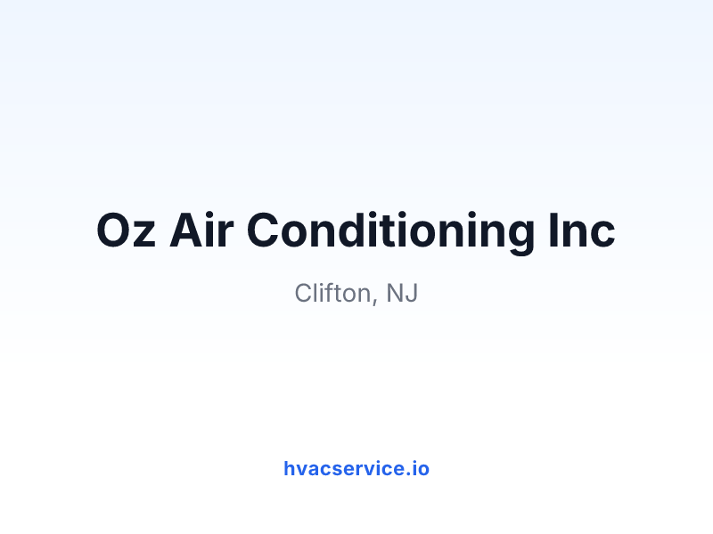 Oz Air Conditioning Inc