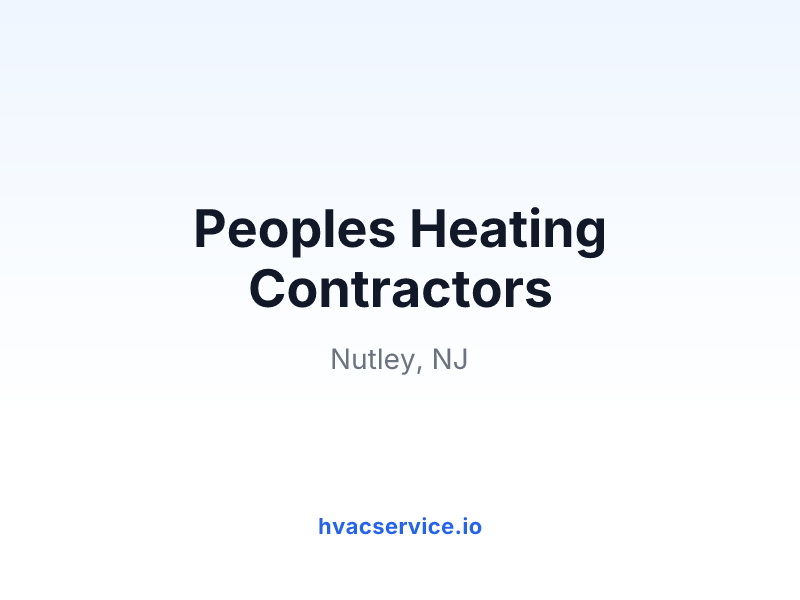 Peoples Heating Contractors