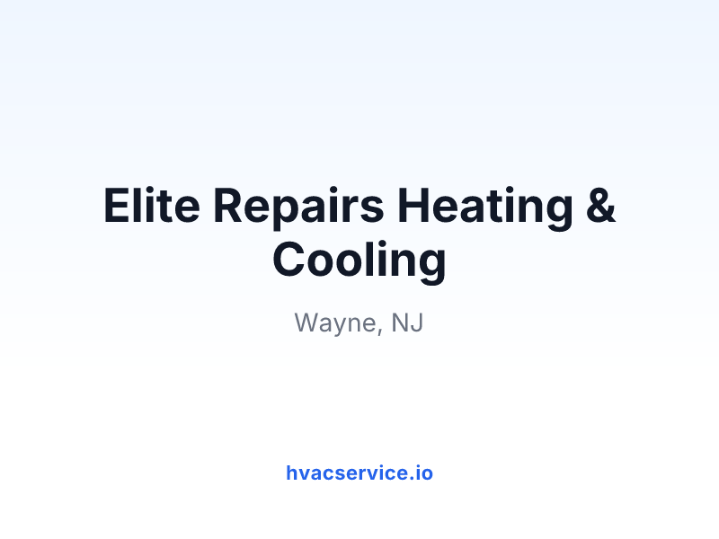 Elite Repairs Heating & Cooling
