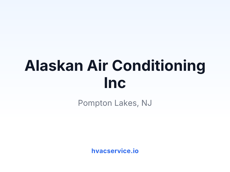 Alaskan Air Conditioning Inc
