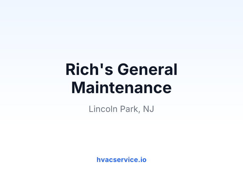 Rich's General Maintenance