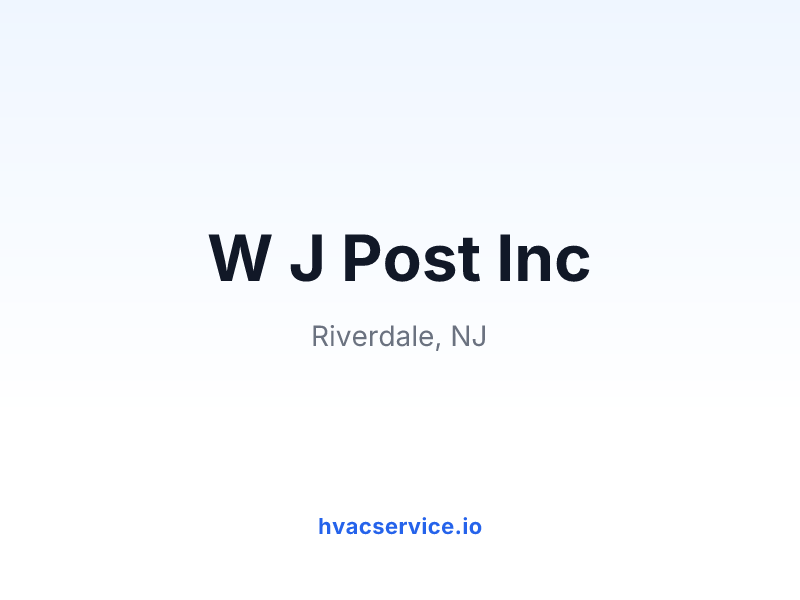 W J Post Inc