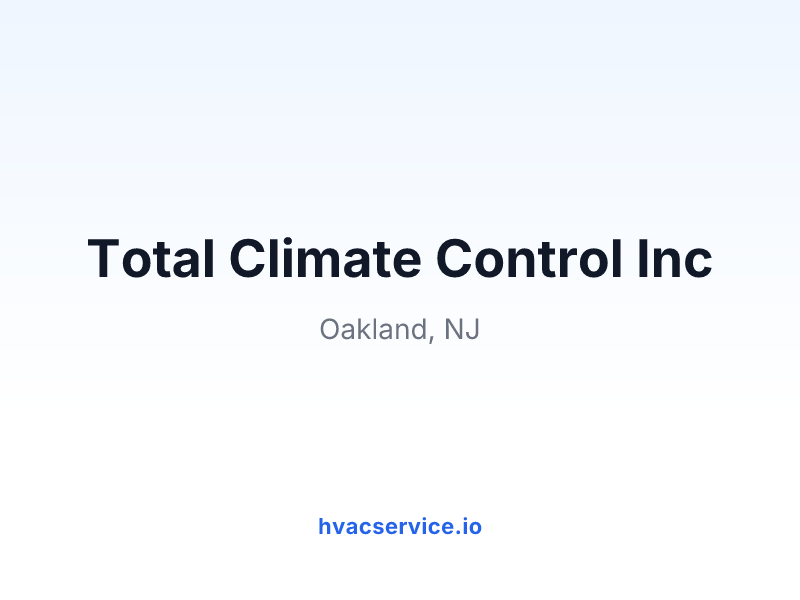 Total Climate Control Inc