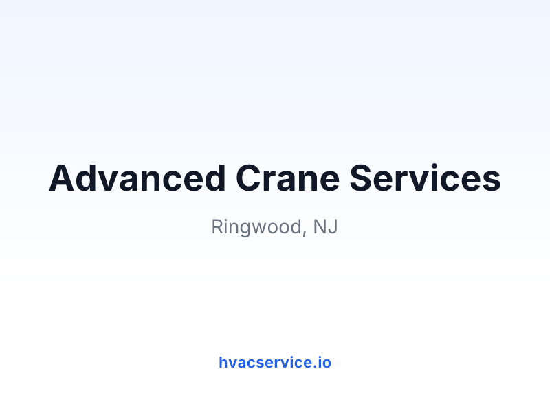 Advanced Crane Services