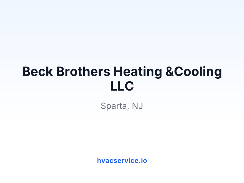 Beck Brothers Heating &Cooling LLC