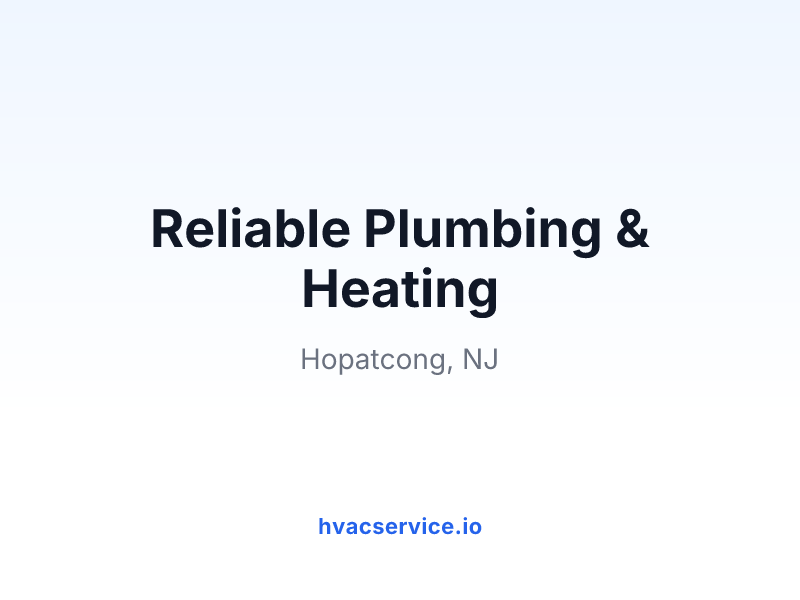 Reliable Plumbing & Heating