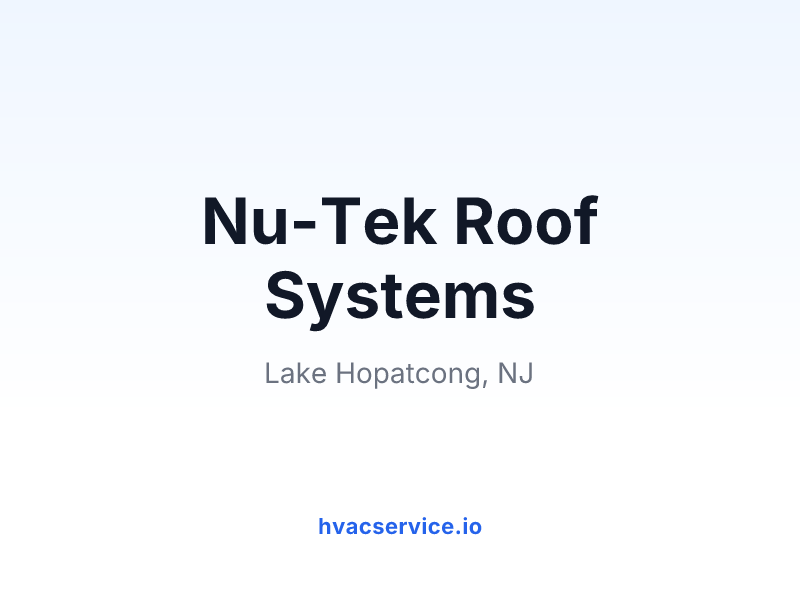 Nu-Tek Roof Systems
