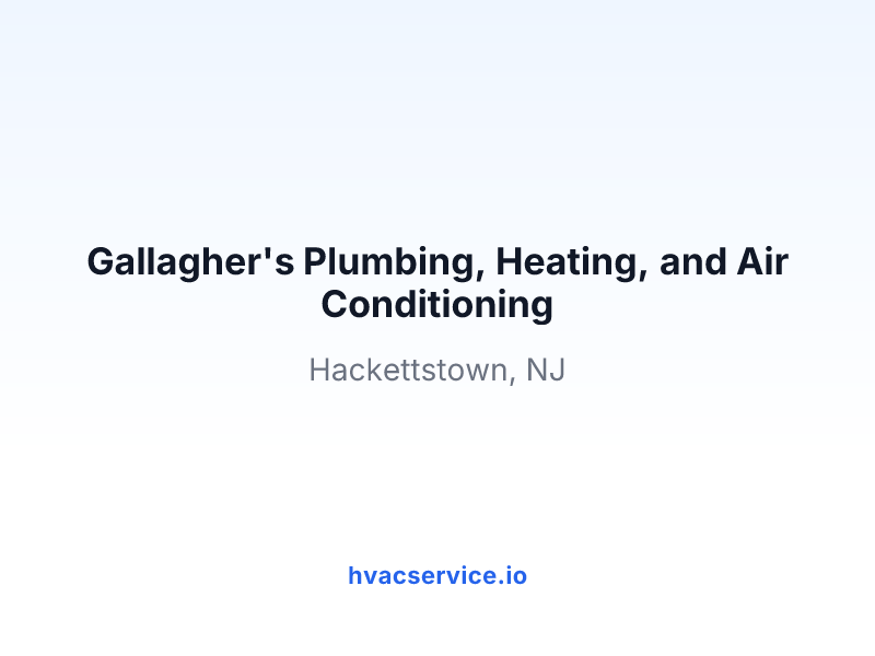 Gallagher's Plumbing, Heating, and Air Conditioning