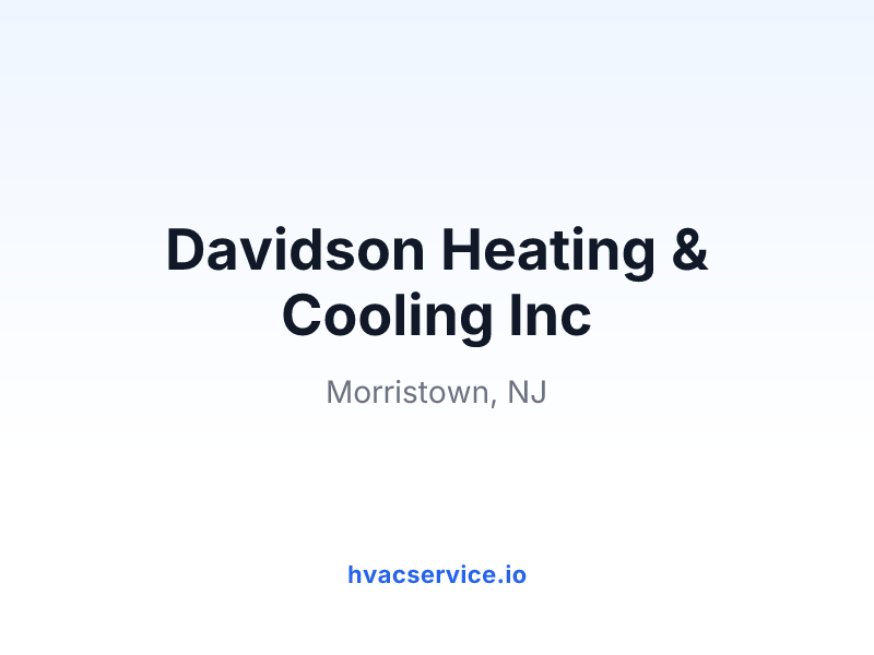 Davidson Heating & Cooling Inc