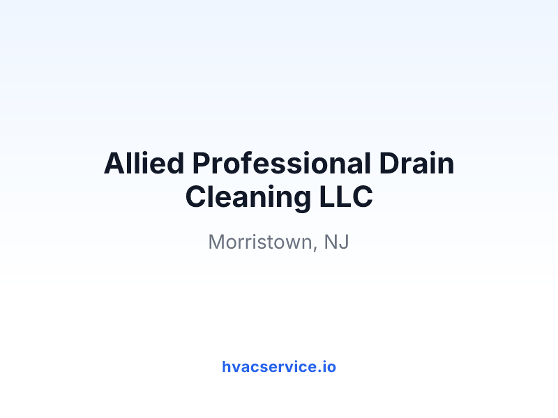 Allied Professional Drain Cleaning LLC