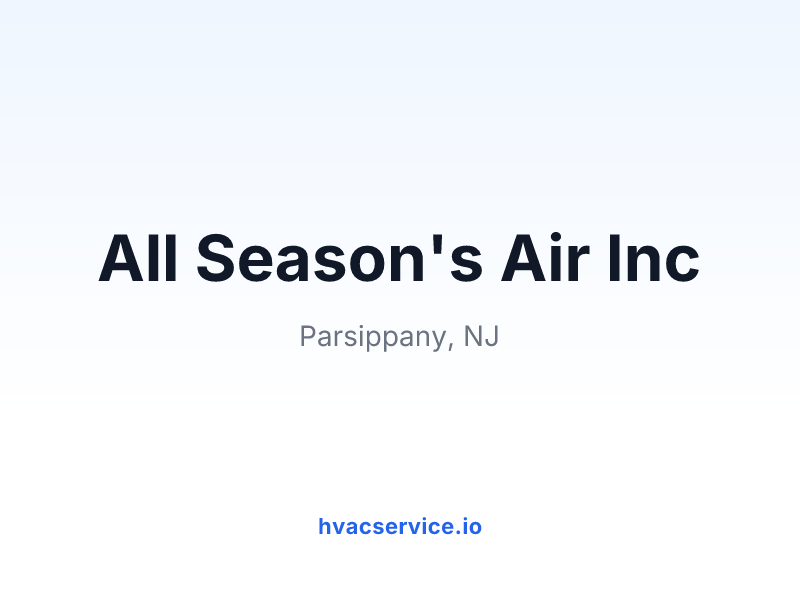 All Season's Air Inc