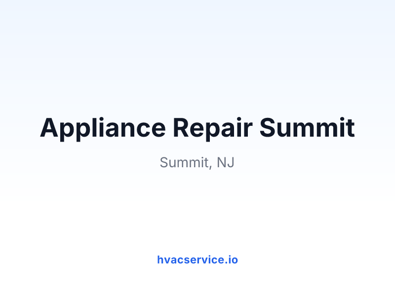 Appliance Repair Summit