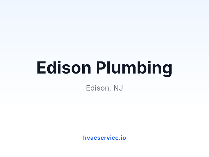 Edison Plumbing