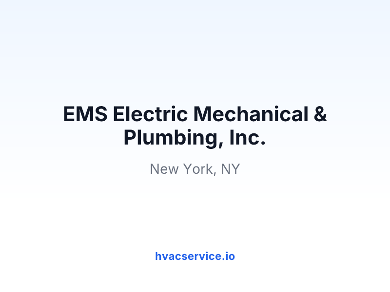 EMS Electric Mechanical & Plumbing, Inc.