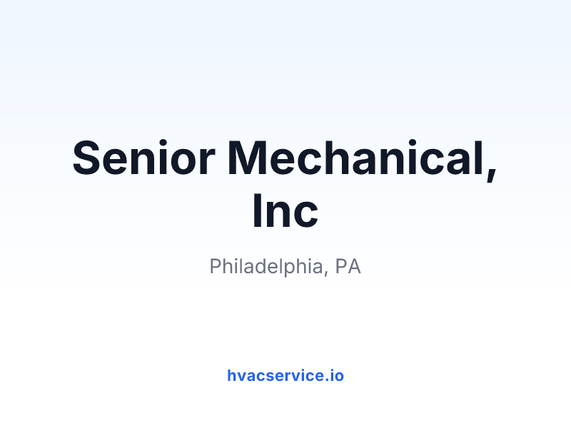 Senior Mechanical, Inc