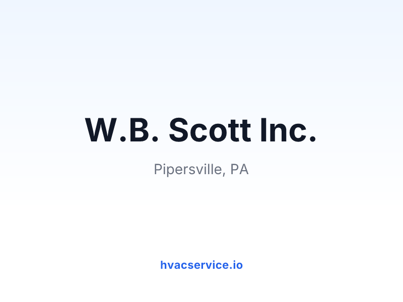 W.B. Scott Inc.