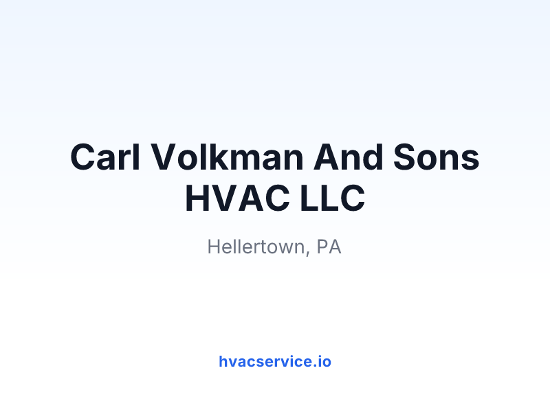 Carl Volkman And Sons HVAC LLC