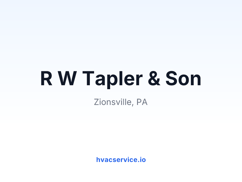 R W Tapler & Son
