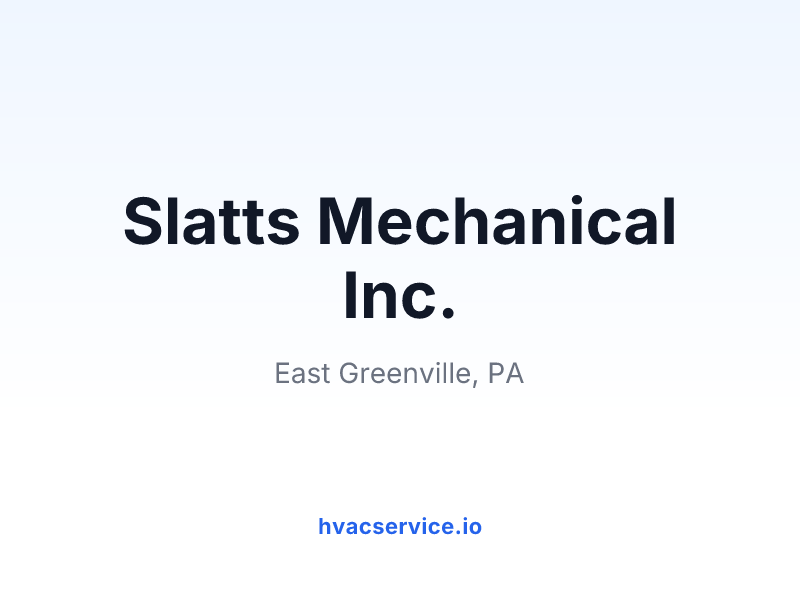 Slatts Mechanical Inc.