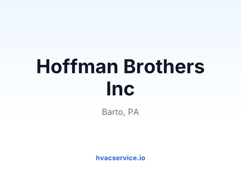 Hoffman Brothers Inc