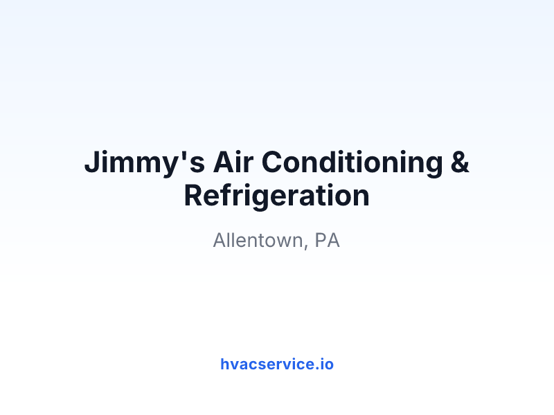 Jimmy's Air Conditioning & Refrigeration