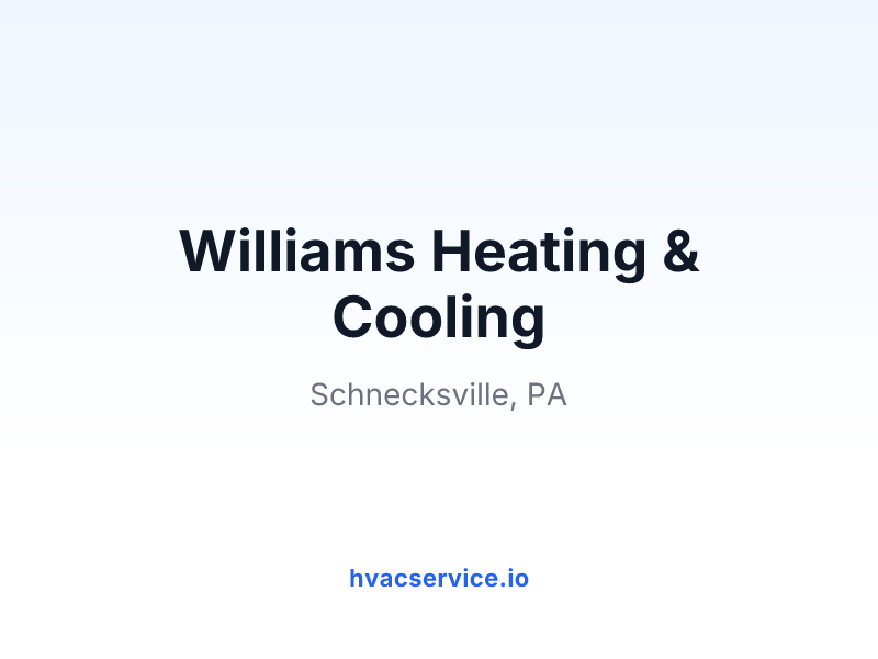 Williams Heating & Cooling