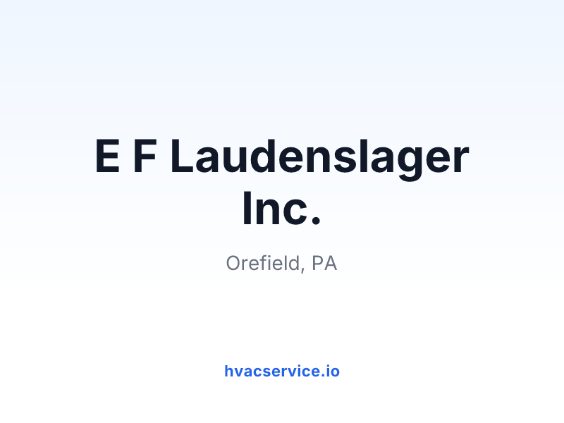 E F Laudenslager Inc.