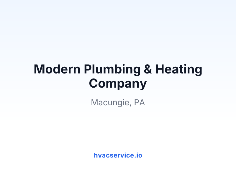 Modern Plumbing & Heating Company