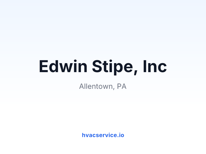 Edwin Stipe HVAC & Plumbing