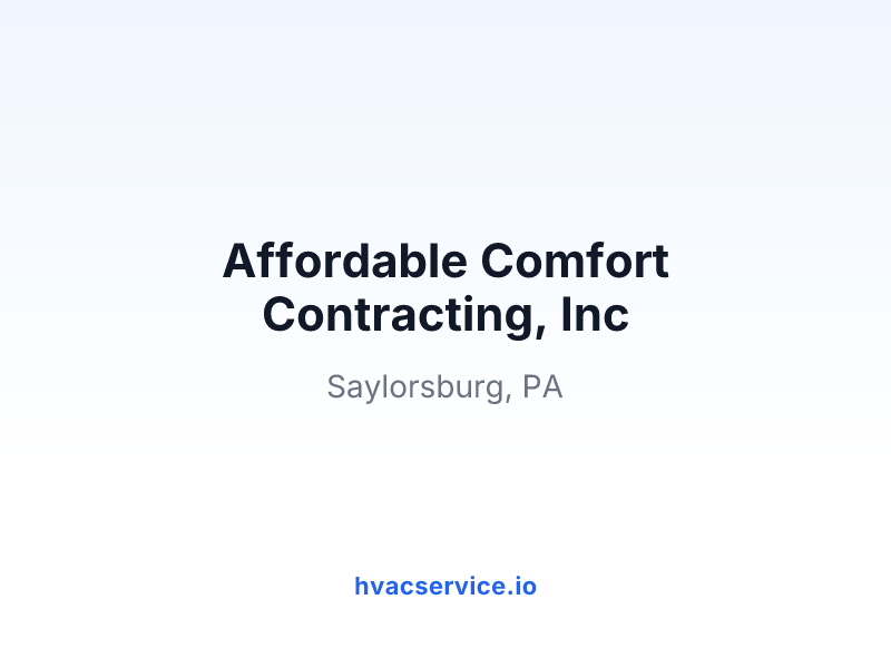 Affordable Comfort Contracting, Inc