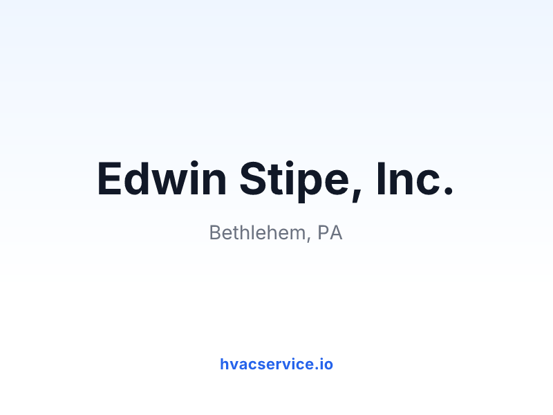 Edwin Stipe, Inc.