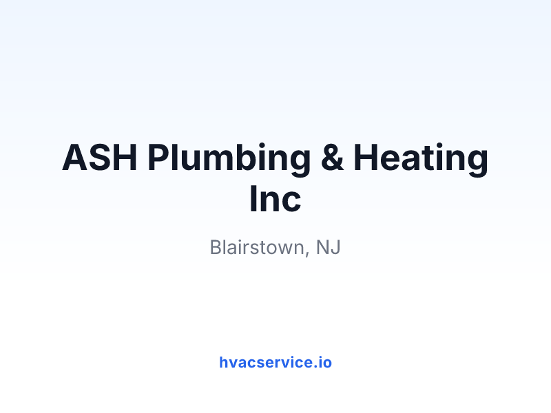 ASH Plumbing & Heating Inc
