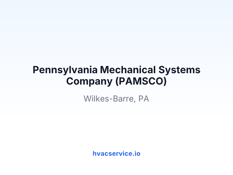 Pennsylvania Mechanical Systems Company (PAMSCO)