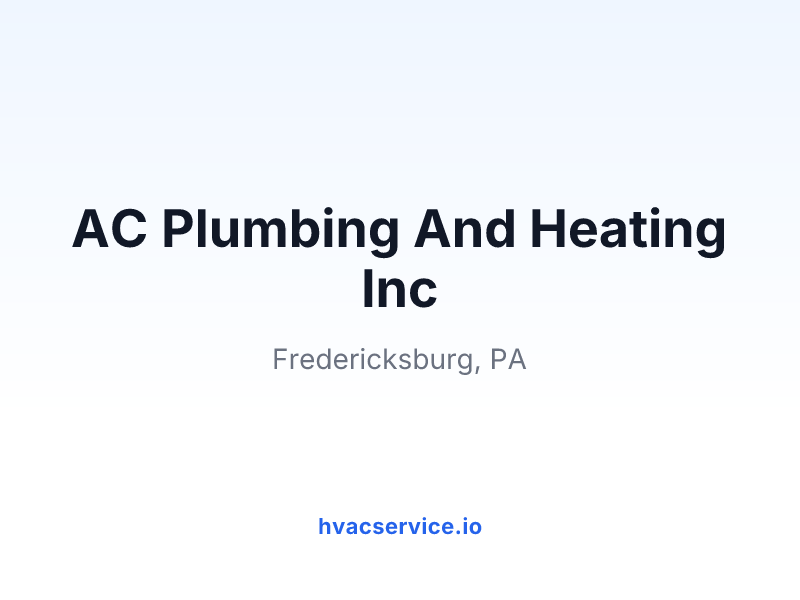 AC Plumbing And Heating Inc