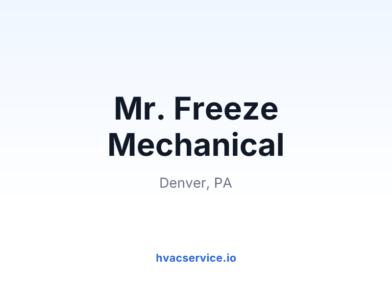 Mr. Freeze Mechanical