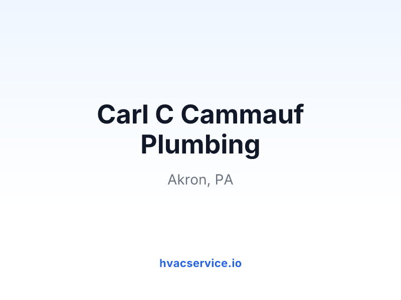 Carl C Cammauf Plumbing