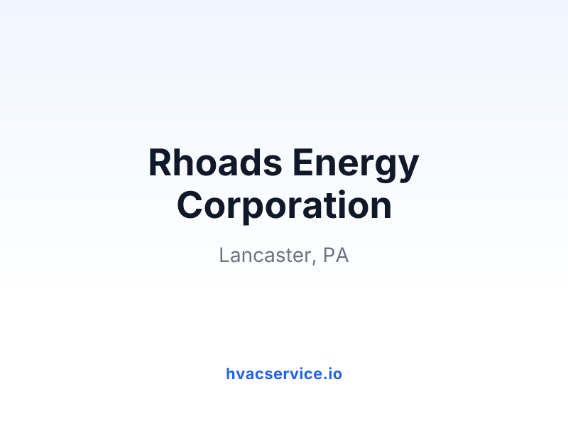 Rhoads Energy Corporation