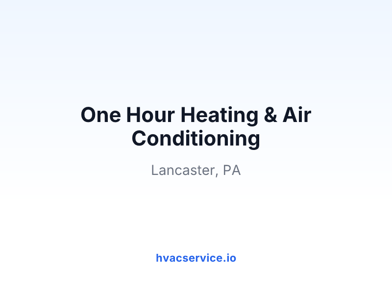 One Hour Heating & Air Conditioning