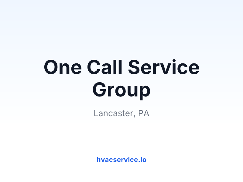 One Call Service Group