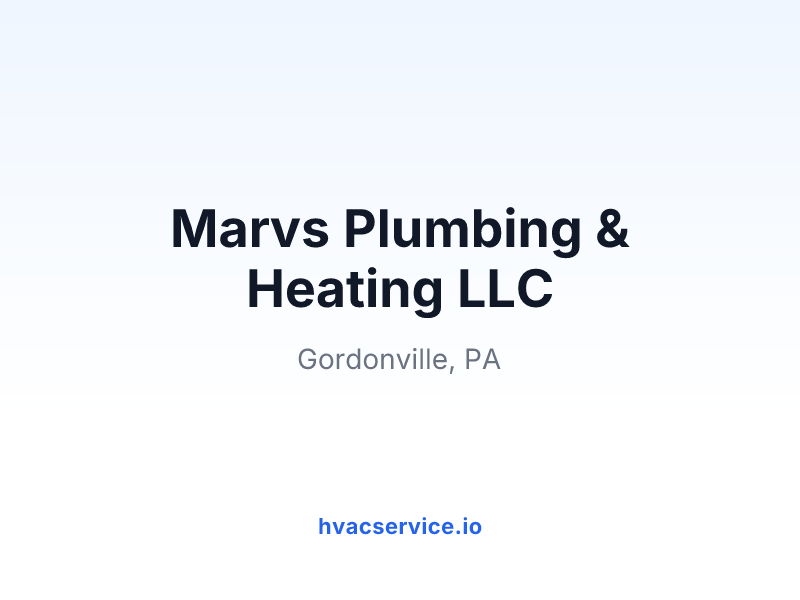 Marvs Plumbing & Heating LLC
