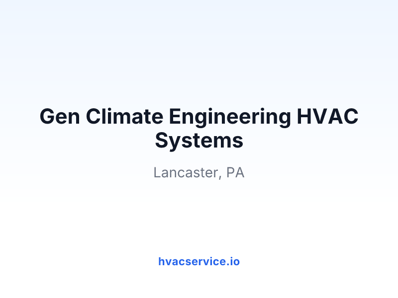 Gen Climate Engineering HVAC Systems
