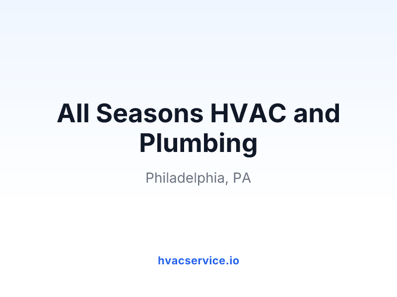All Seasons HVAC and Plumbing