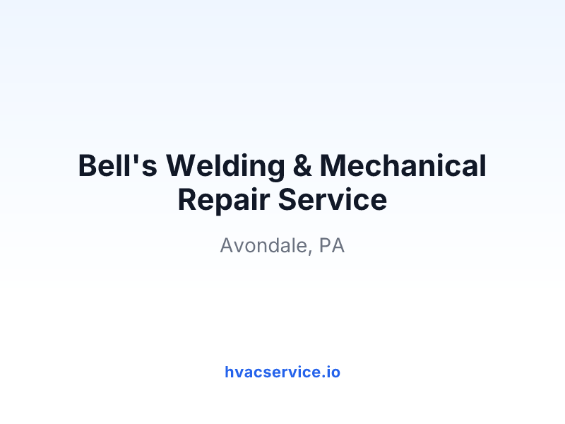 Bell's Welding & Mechanical Repair Service