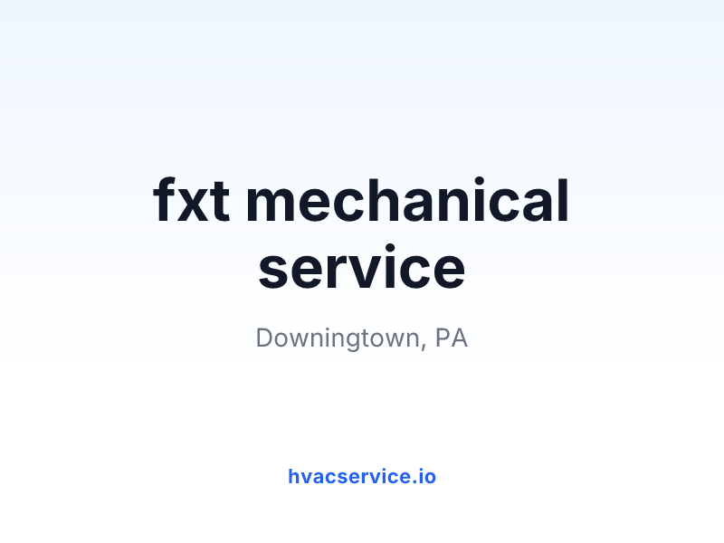 fxt mechanical service