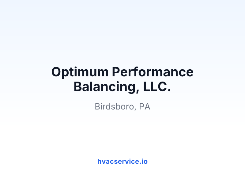 Optimum Performance Balancing, LLC.