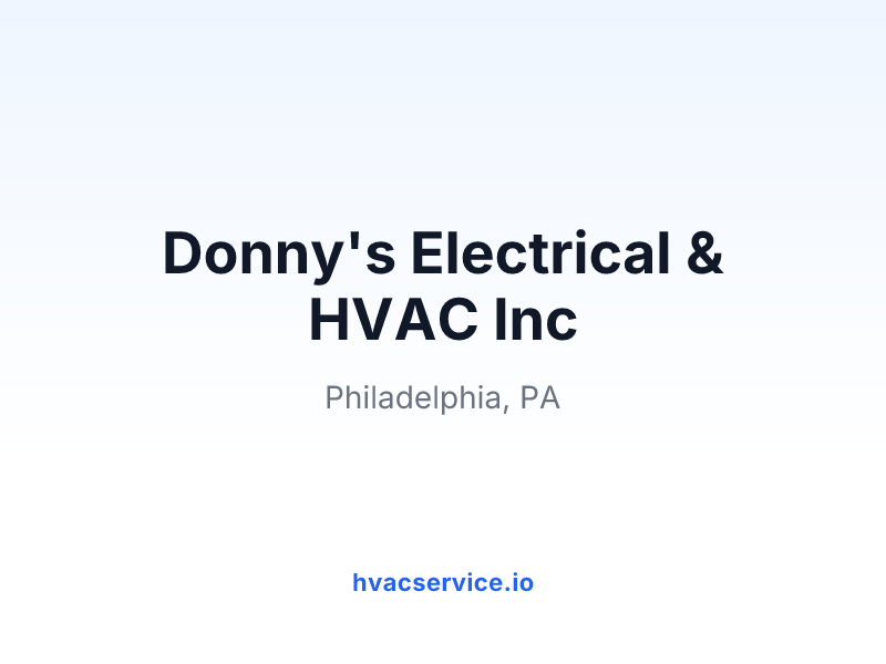 Donny's Electrical & HVAC Inc