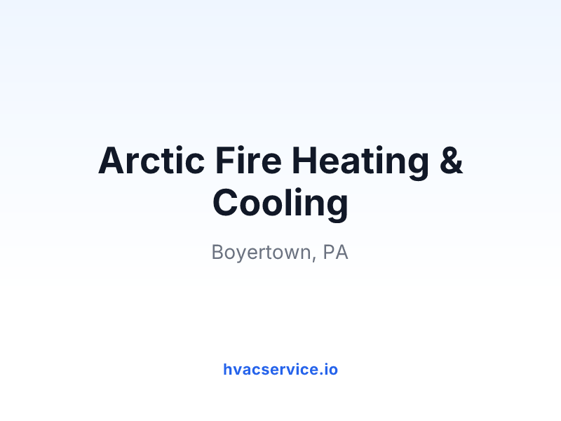 Arctic Fire Heating & Cooling