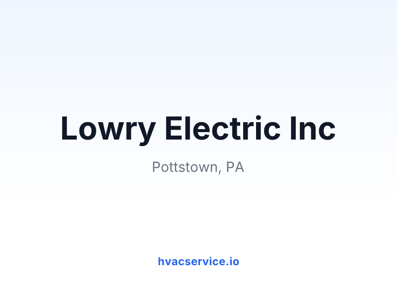 Lowry Electric Inc