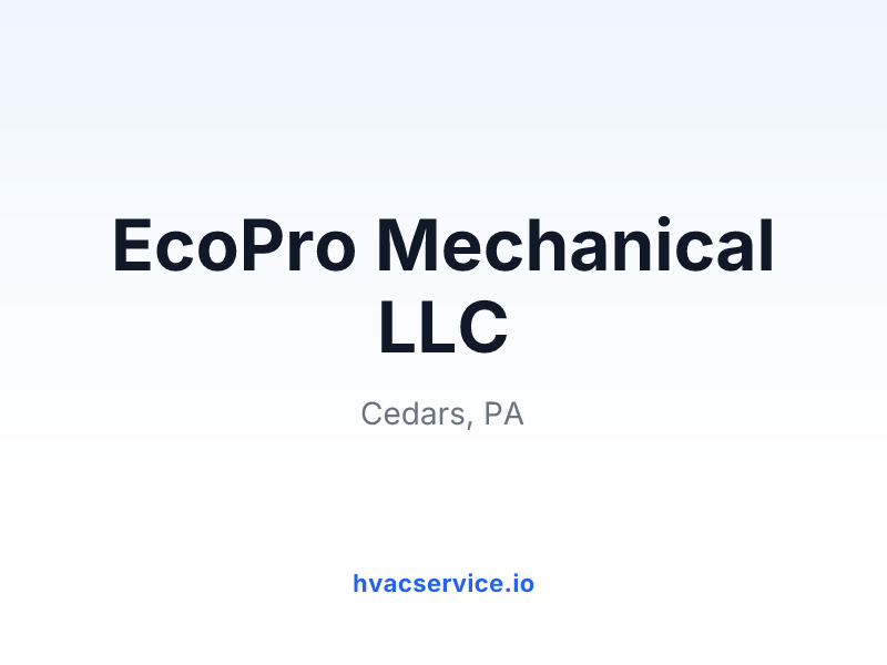 EcoPro Mechanical LLC